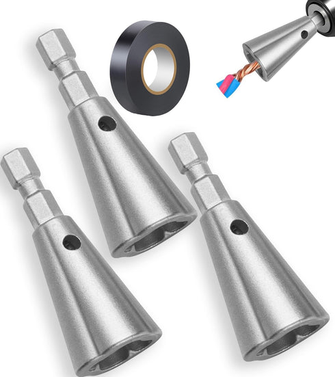Wire Twister Tools for Drill, 3 Pack Drill Wire Twister, Wire Twister Wire Connector Wire Twisting Tool, Wire Nut Twister for Electrical Power Dri...