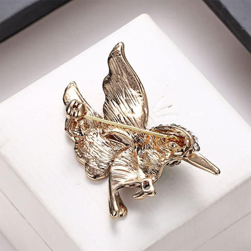 Acxico 3Pcs Fashion Color Enamel Hummingbird Alloy brooches Women Party Skirt Clothing Accessories Brooch Bird...