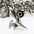 RUBYCA 100 Sets 10MM Silver Color Bullet Cone Spike and Stud Metal Screw Back for DIY Leather-Craft...