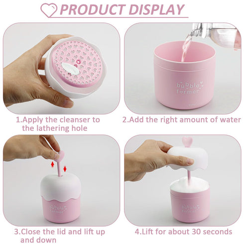 Facial Cleanser Foam Maker, Portable Manual Foamer Cleansing Foam Maker, Skin Care Beauty Cleansing Tool for Home, Beauty Salon and Traveling...