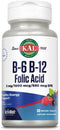 KAL Vitamin B-6, B-12 & Folic Acid Supplement, Heart Health, Energy & Red Blood Cell Support*, with Vitamin B12 Methylcobalamin & Folate, Natural ...