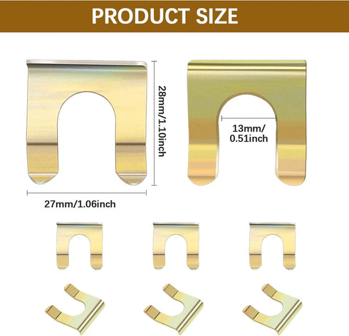 12 Pieces Brake Line Clips Metal Brake Line Retainer U Shaped Brake Hose Bracket Parking Brake Cable Clip Replacement Hose Retaining Clip Brake Ho...