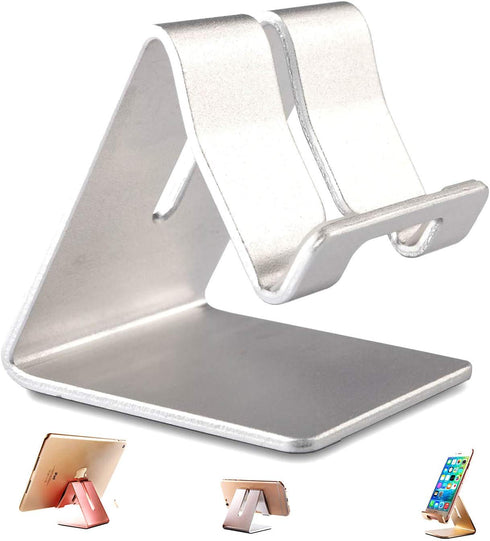 Tablet Stand Holder,Aluminum Solid Portablet Desktop Dock Hands Free Cradle Compatible with Tablets Such As iPad Air Mini Pro, Phone 14 13 11 XR M...