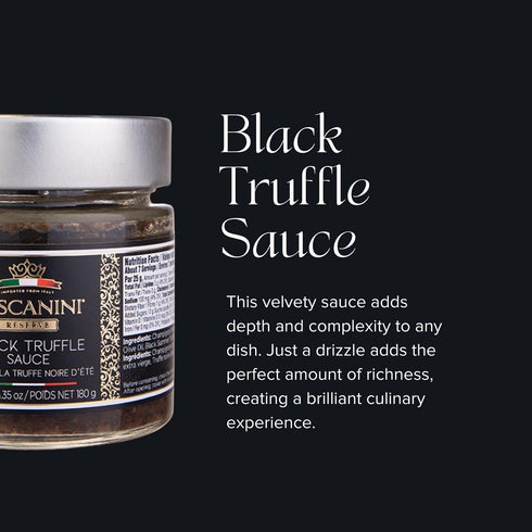 Tuscanini Reserve Black Summer Truffle Sauce, 6.35oz | Product of Italy | Certified Kosher...