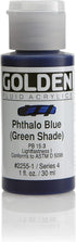 1 Oz Fluid Acrylic Color Paints Color: Phthalate Blue (Green Shade)...