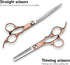 Dog Pet Grooming Scissors Shears Set,Professional 5 in 1 Hairs Tool Accessories for Dogs, Cats and Other Animals (Rose Glod)...