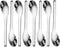 Thick Heavy weight Dinner Soup Spoons,Stainless Steel Tablespoons,Chinese Silver Spoon,Heavy Duty Asian Thick Long Handle Spoons,7.1 inches,Set of...