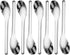 Thick Heavy weight Dinner Soup Spoons,Stainless Steel Tablespoons,Chinese Silver Spoon,Heavy Duty Asian Thick Long Handle Spoons,7.1 inches,Set of...