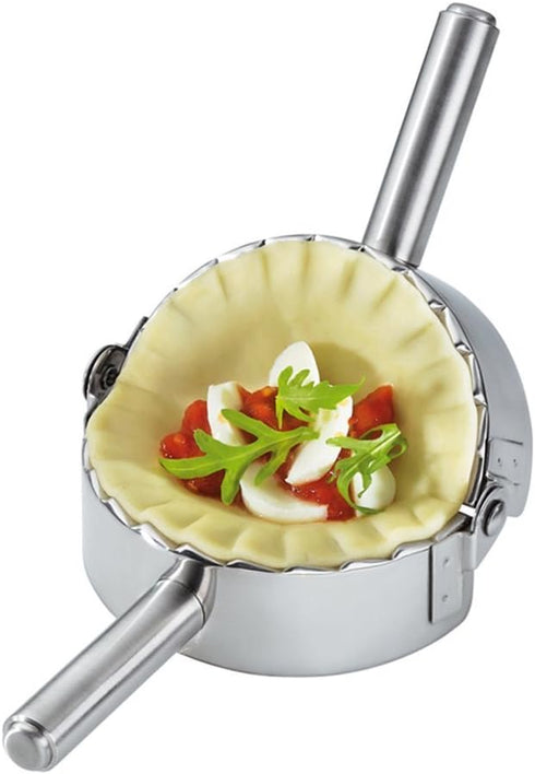 Stainless Steel Ravioli Mold Dumpling Press Maker Wrapper Pierogie Pie Crimper Pastry Dough Cutter Kitchen Gadgets (M-4inch)...