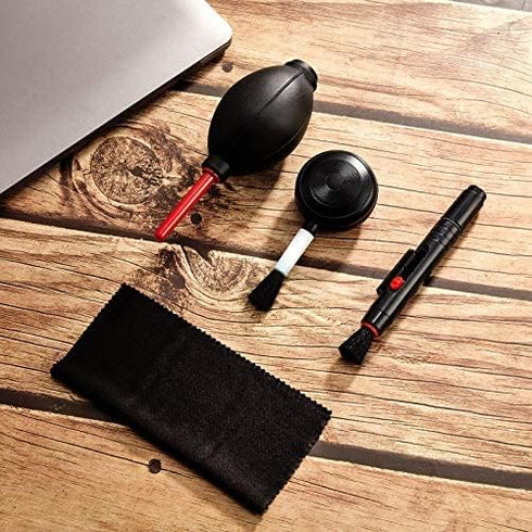 Camera Cleaning Kit with Camera Cleaning Pen Brush, Air Blaster Blower and Lens Brush Blower Brush Dust Cleaner for Lens, Camera, SLR, Telescope, ...