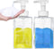 Foaming Soap Dispenser, 15 Oz Foam Soap Dispenser for Bathroom & Kitchen, Refillable Foaming Hand Soap Dispenser for Liquid Soap, 2Pcs Foam Pump B...