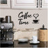 4eN Coffee Time Modern Wall Art & Sign Set - Wooden MDF, 4 Pieces for Kitchen & Cafe...