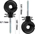 VinBee 20pcs Black Electric Fence Insulator Screw-In Insulator Fence Ring Post Wood Post Insulator Fence Post Insulator...