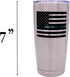 Rogue River Tactical Thin Green Line Flag Large 20 Ounce Stainless Steel Travel Tumbler Mug Cup Military Federal Law Enforcement Border Patrol Gam...