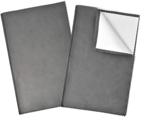 SEVENWELL 2pcs Jewelry Polishing Cleaning Cloth Large 10'' x 12'' for Sterling Silver Jewelry Gold, Diamond, Platinum, Precious Stones, Coins (Gra...