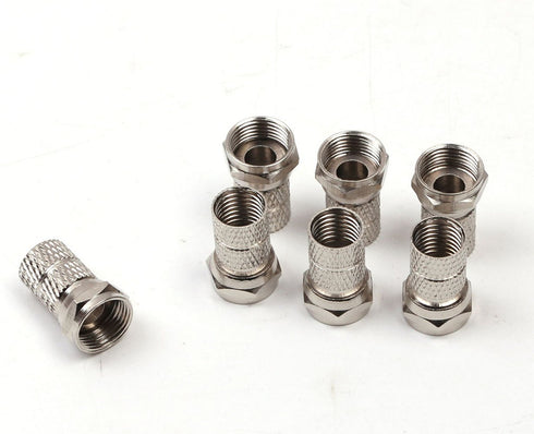 PENTA ANGEL RG6 F-Type Twist-On Coaxial Cable Connector Adapter Plug, 6PCS (Silver)...