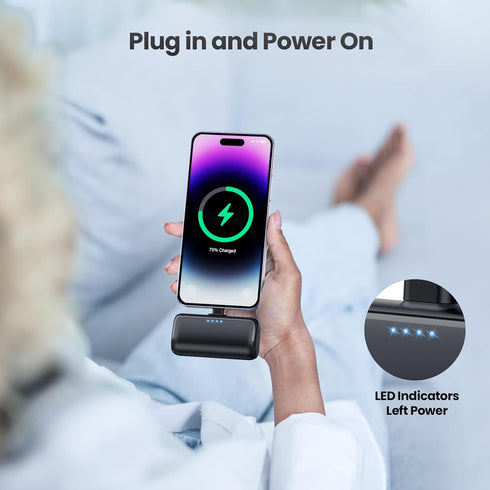 Mini Portable Charger Power Bank for iPhone,3500mAh Ultra-Compact PD Fast Charging Portable Phone Charger Battery Back Compatible with iPhone 14/1...
