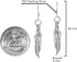 AeraVida Spectacular Double Feather .925 Sterling Silver Dangle Earrings | Luxurious and Elegant Feather Jewelry for a Timeless Look...
