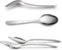 5-Piece Silverware Serving Utensils, HaWare Durable Stainless Steel Serving Spoon Fork, Mirror Polished and Dishwasher Safe...