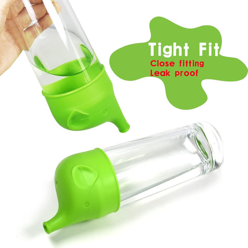 Silicone Sippy Cup Lids, 5 Packs Elephant Spill-Proof Sippy Cup for Babies, Toddlers and Kids...
