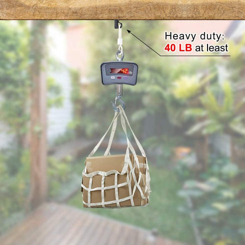 SELEWARE 40 Pieces Q-Hanger, Home Christmas Lights Hanger Hooks for Easy Release Outdoor Wire and Fairy Lights, Heavy Duty 40 LB Capacity...