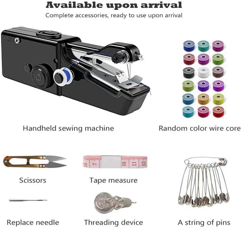 mini sewing machine?Beginners Handheld Sewing Machine, manual portable Quick Sewing Portable Sewing Machine, Electric Handy Sewing Machine, perfec...