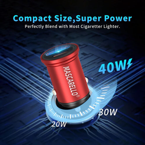 The Fastest USB Cigarette Lighter Adapter and The Smallest Metal Car Charger?ETIBIG Mini car Lighter Adapter USB .Compatible with iPhone 15 Pro Ma...