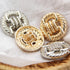 5 PCS Fashion Knotted Rope Metal Sweater Buttons for Clothes Decorative Women Coat Buttons Sewing Accessories (Silver, 25mm)...