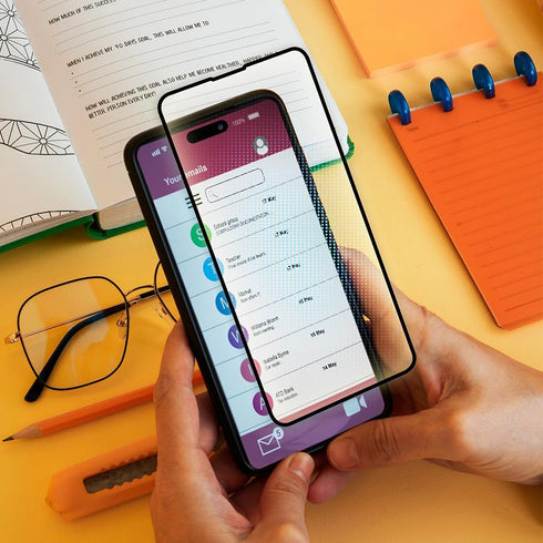 Anti Blue Light Tempered Glass Screen Protector for iPhone15 Pro 6.1", Blocks Harmful Blue Light, Reduce Digital Eye Strain Help Sleep Better...