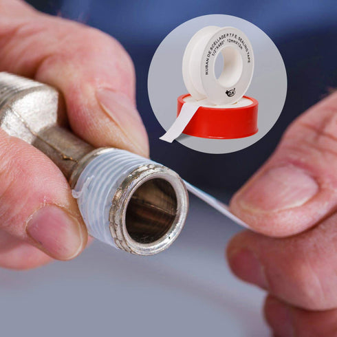 10 Rolls Plumbers Teflon Tape, Thread Seal Tape Waterproof, High-Density White Sealant Tape PTFE for Shower Heads, Pipe Thread (White-1/2 Inch x 4...