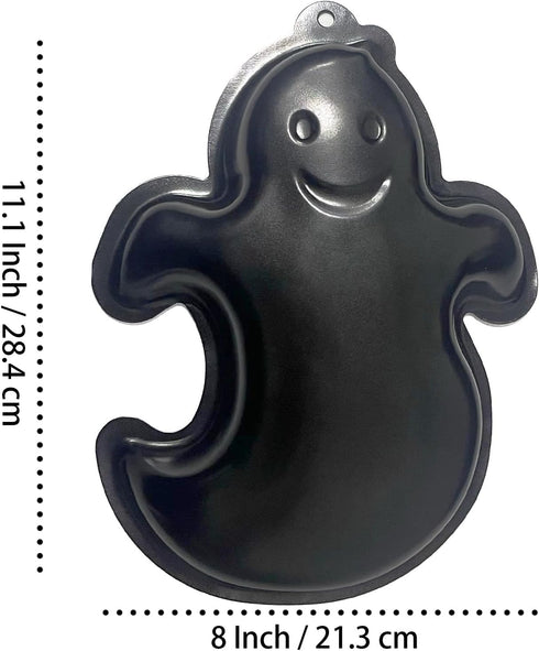 Ghost Shape Cake Pan, Aluminum Cake Pan, Black Non-Stick Cake Mould for Halloween, Birthday and other occasions Cake...