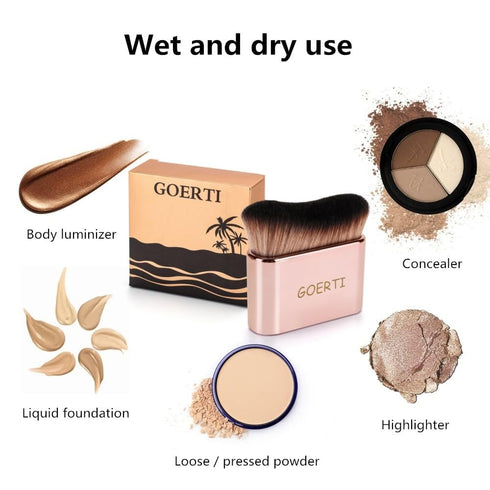 Self Tanner Brush, Kabuki Brush for Body, Professional Body Makeup Brush for Flawless Leg Makeup, Bronzer Shimmer Glow Blend Brush, High Density F...