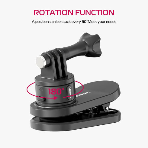 ULANZI Backpack Mount for Gopro, Go Quick II Magnetic Suction Clip Clamp Mount Quick Release Shoulder Strap Holder Universal Accessories for Gopro...