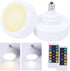 E12 Base Battery Operated Light Bulb with Remote, 2 Pack 3 AAA Battery Powered LED Light Bulbs, Dimmable Screw in Puck Light with Timer for No Har...