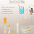 baby bottle brush 7in1 travel bottle cleaner kit with Bottle Brush,Nipple Brush,Straw Cleaner Brush,Soap Dispenser,Bottle Drying Rack,Drainage Tra...