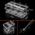 V·RESOURCING Clear Seasoning Box, 3 Pieces Seasoning Rack Spice Pots Storage Container for Spice Salt Sugar Cruet Liquid,Condiment Jars with 3 Spo...