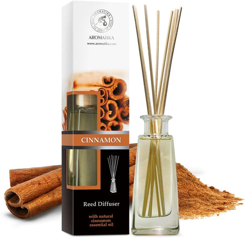 Reed Diffuser Cinnamon 3.4 Fl Oz(100ml) - Room Diffuser with Cinnamon Essential Oil - Home Fragrance - Aromatherapy Air Freshener - Oil Diffuser -...