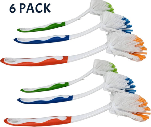 6 pack dish brush for sink cleaning, bathroom or carper, rug with handle, Stiff Bristles Dish Scrubber...