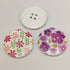 Chenkou Craft 20pcs 2" (50mm) Round Flower Wood Buttons 4 Holes Craft Sewing Button (50mm)...