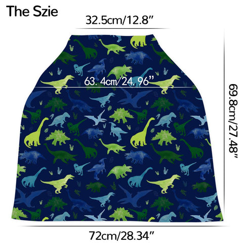 Baby Car Seat Cover, Multi- use Nursing Cover for Breastfeeding, Carseat Cover Boys, Dinosaur Baby Shower Stuff for Newborn, Soft Breathable...