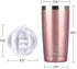 SUNWILL Travel Coffee Tumbler 20 oz, Insulated Mug with Lid, Stainless Steel Cup for Hot and Cold Drinks, Rose Gold...