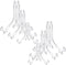 6-Pack Plastic Easels, 4/6/8 Inches Clear Easel Display Stand/Plate Holders to Display Pictures, Items...