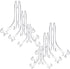 6-Pack Plastic Easels, 4/6/8 Inches Clear Easel Display Stand/Plate Holders to Display Pictures, Items...