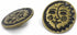 Bezelry 12 Pieces Sun Moon Face Symbol Metal Shank Buttons. 20mm (3/4 inch) (Antique Brass)...
