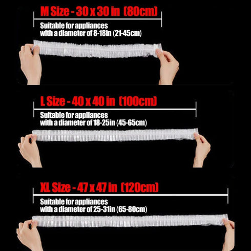 50Pcs Thickened Disposable Clear Kitchen Appliance Covers, 30in Kitchen Small Appliance Dust Cover, Universal Elastic Small Appliance Covers for O...