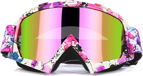 JAMIEWIN Motocross Goggles - ATV Dirt Bike Motorcycle UTV MX Offroad Riding Goggles with Anti UV, Dustproof, Anti Fog Lenses for Men, Women, Youth...