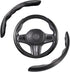 Pack-2 Car Steering Wheel Covers, Carbon Fiber Steering Wheel Protectors, Universal Non Slip Steering Wheel Covers (Black)...