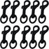 10pcs 1.8 inch Swivel Bolt Snap Clasp Hooks with 10mm O Ring Metal Lanyard Webbing Belt Lobster Buckle Clips DIY Accessory Black...