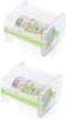 Mvchifay 2 Pack Tape Dispenser Transparent Washi Tape Cutter Roll Tape Holder for Desk (2 Pack-Green)...