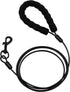 Stainless Steel Water and Chew Proof Dog Leash with Hooks for Large, Medium and Small Dogs 4FT Wire Alloys Camping with Soft Handle(Black)...